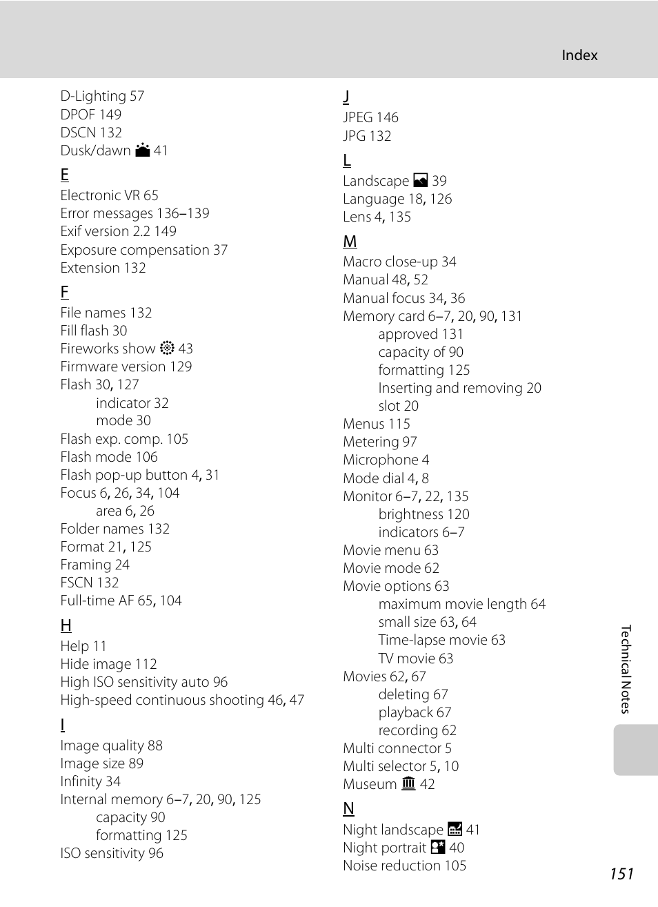 Nikon P80 User Manual | Page 165 / 167