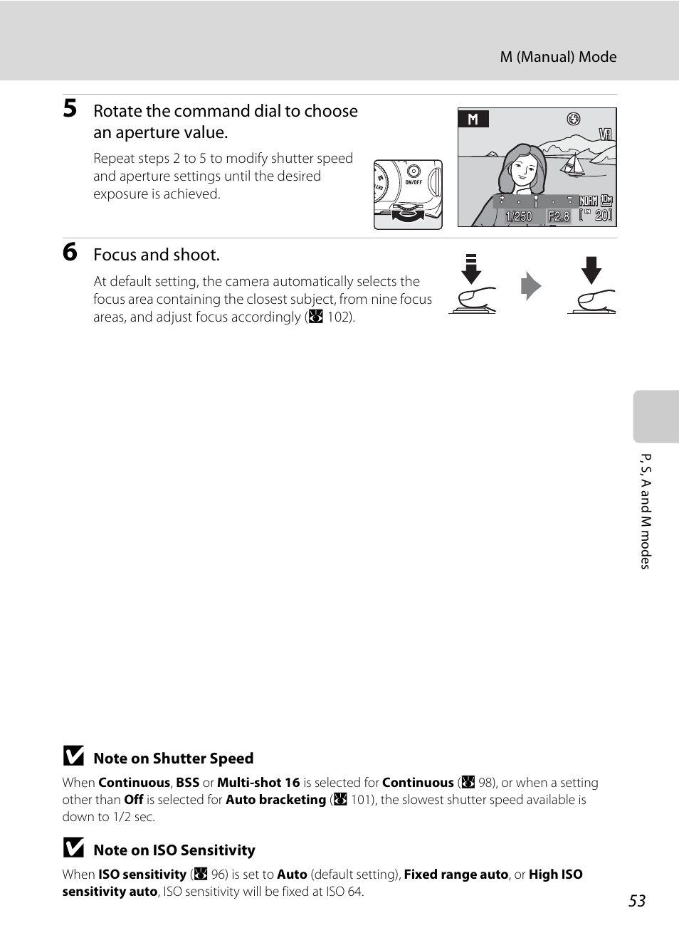 Focus and shoot | Nikon P80 User Manual | Page 67 / 167