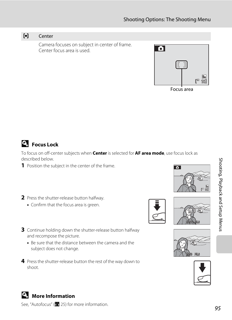 Lock, A 95) | Nikon S550 User Manual | Page 107 / 164