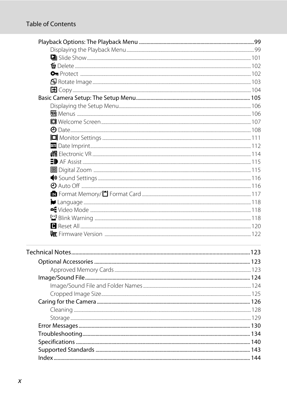 Nikon S550 User Manual | Page 12 / 164