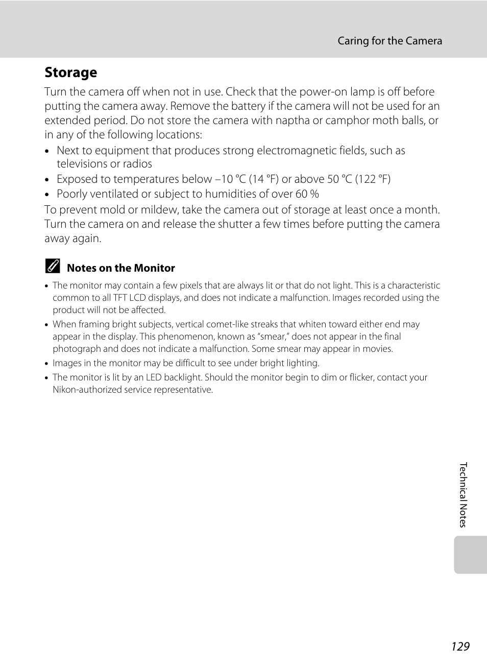 Storage | Nikon S550 User Manual | Page 141 / 164