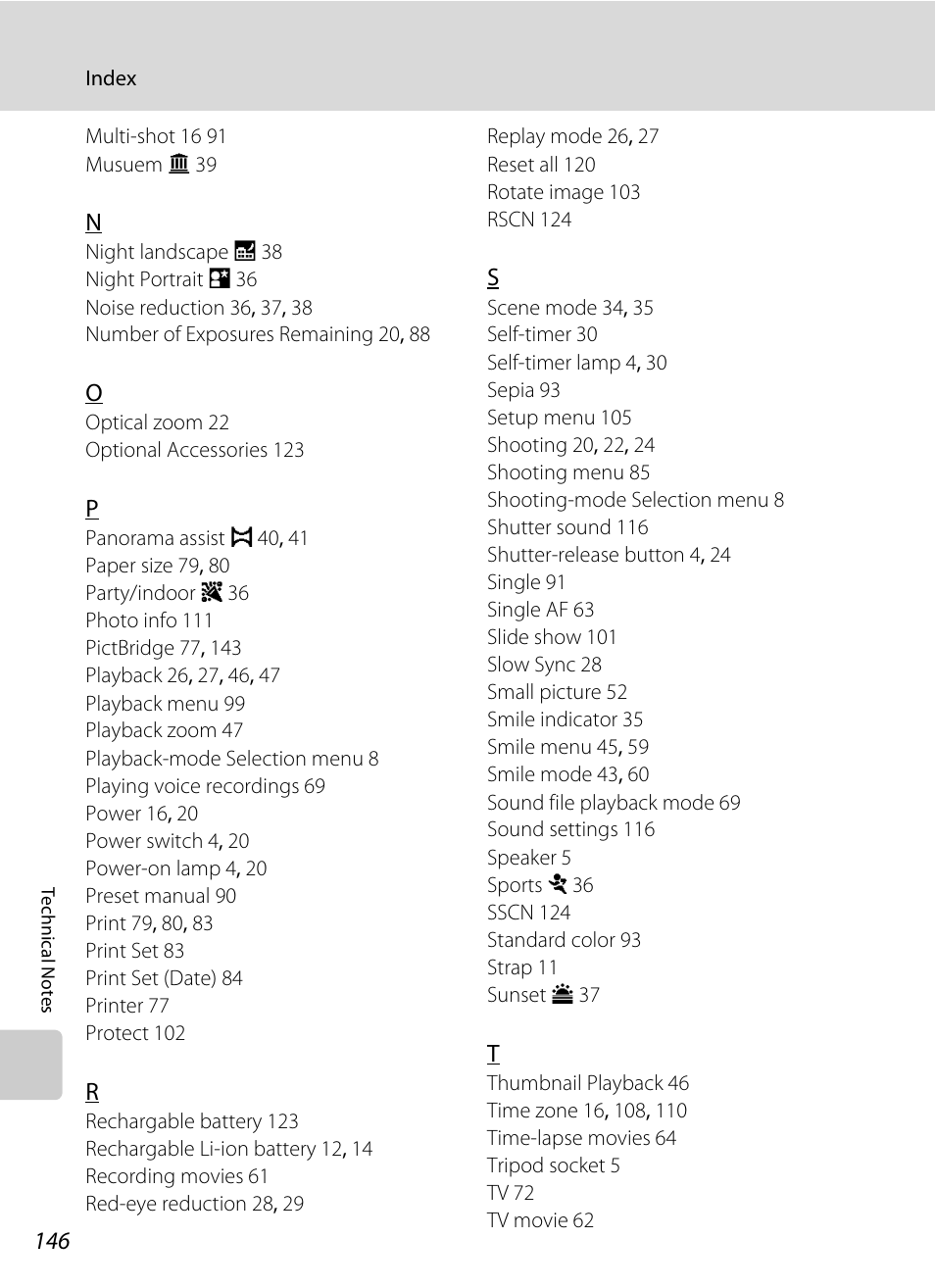 Nikon S550 User Manual | Page 158 / 164