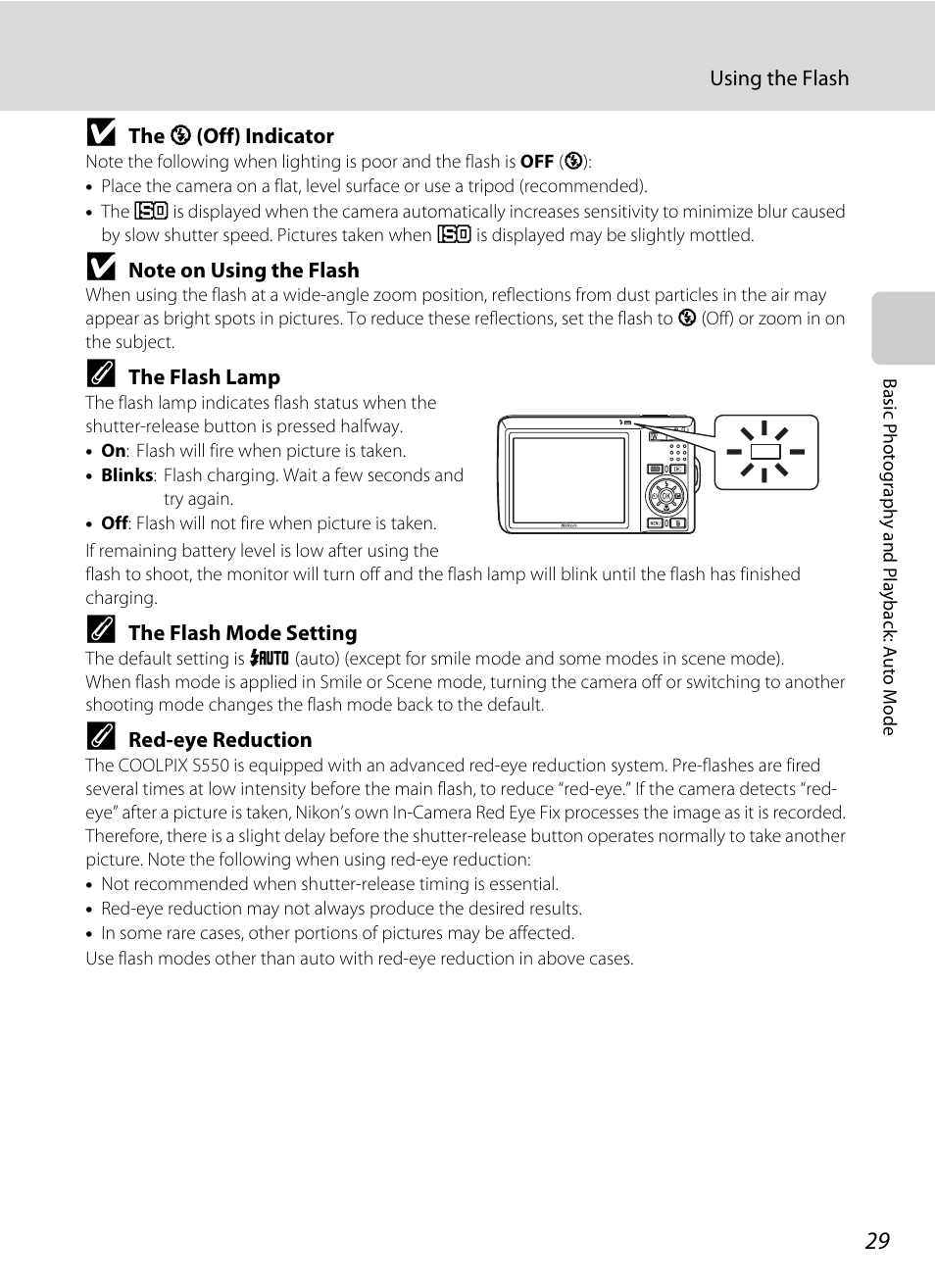 Nikon S550 User Manual | Page 41 / 164