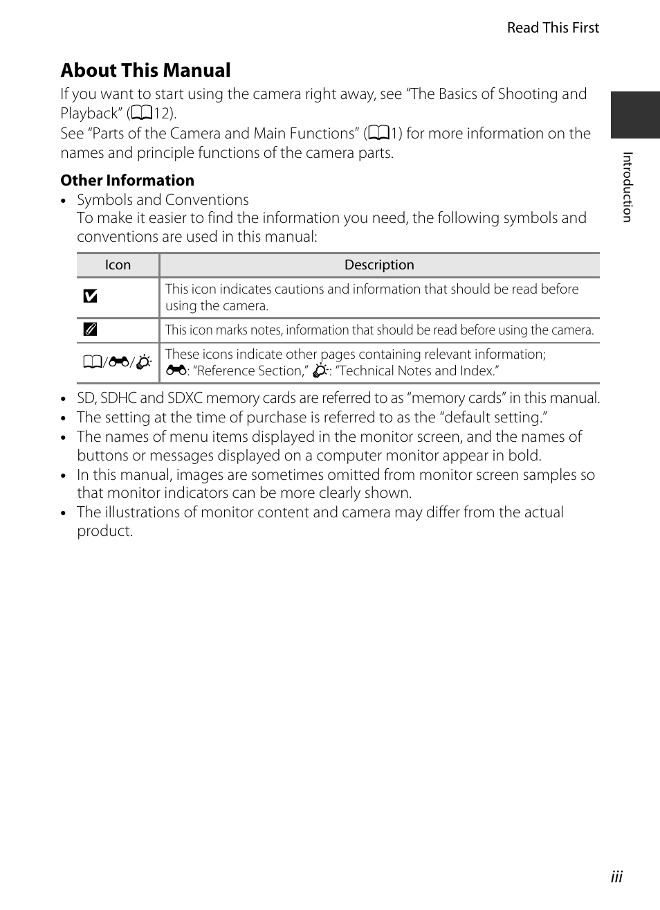 About this manual | Nikon P330 User Manual | Page 5 / 252