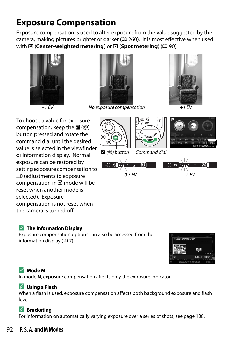 Exposure compensation | Nikon D5300 User Manual | Page 112 / 300