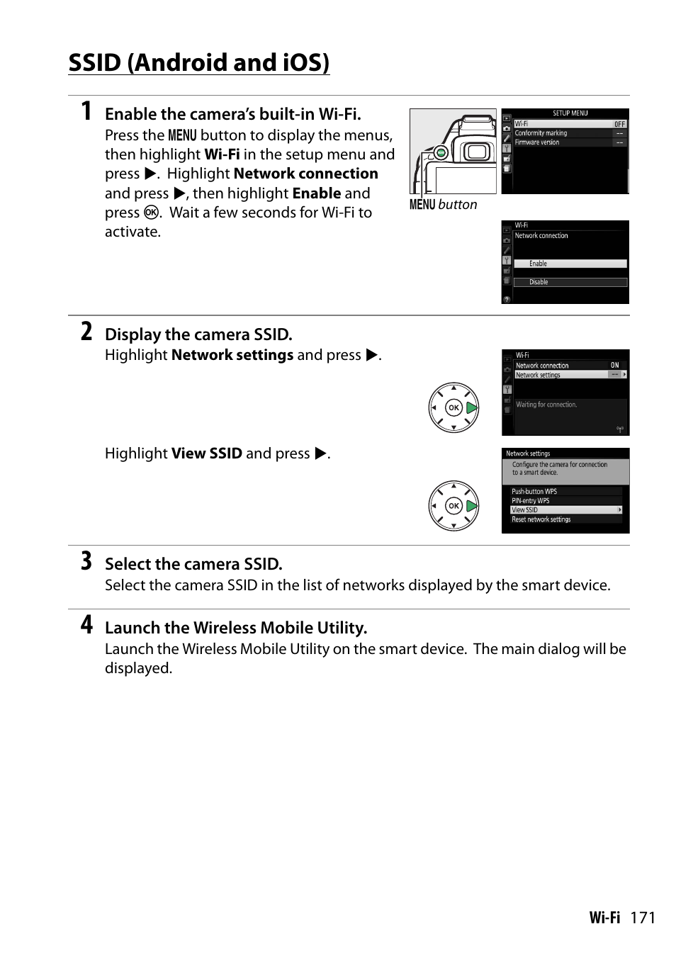 Ssid (android and ios) | Nikon D5300 User Manual | Page 191 / 300