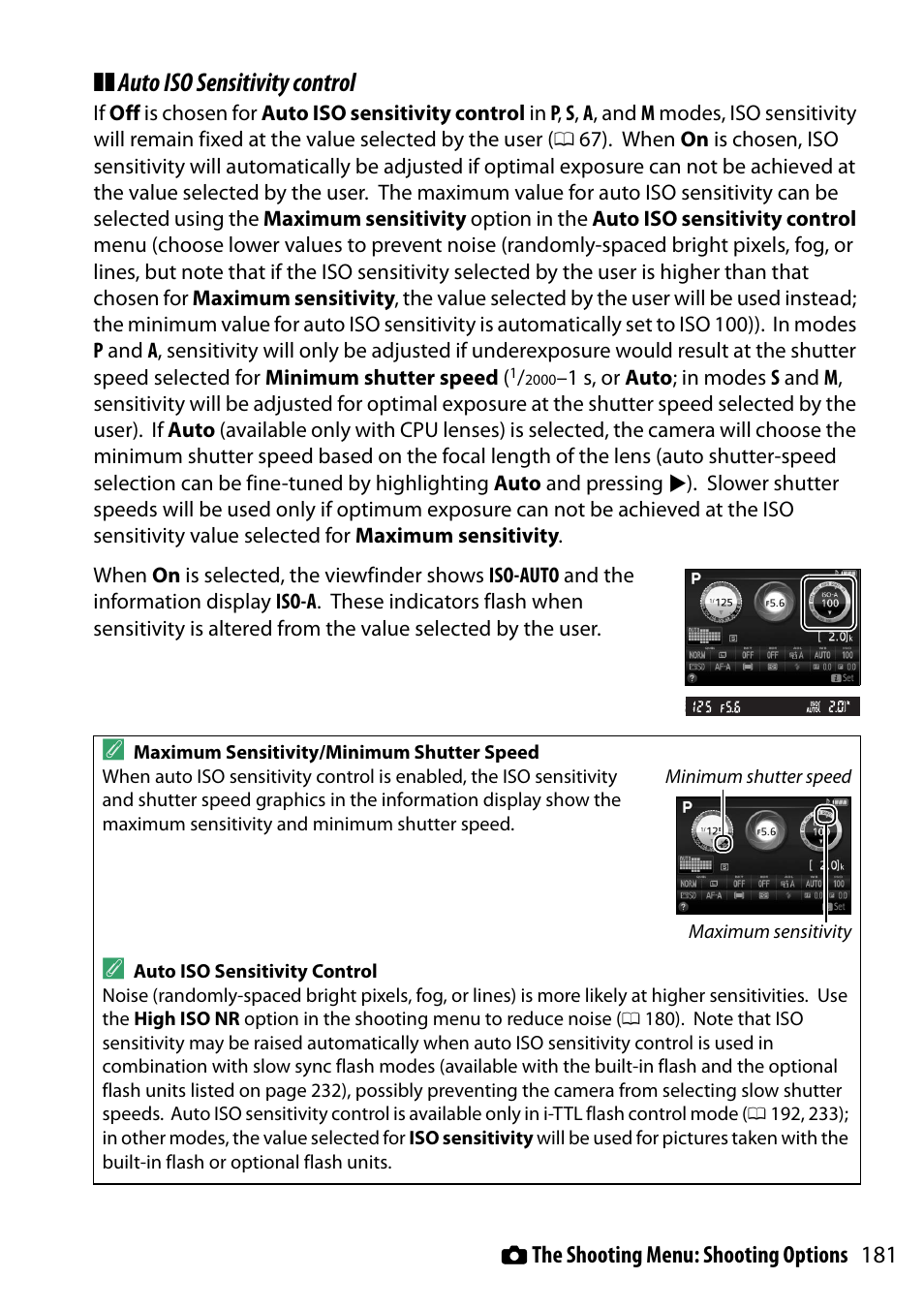 Auto iso sensitivity control | Nikon D5300 User Manual | Page 201 / 300