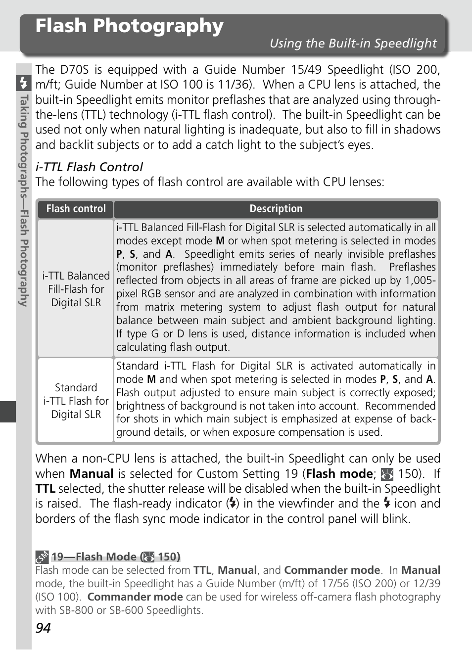 Flash photography | Nikon D70S User Manual | Page 104 / 219