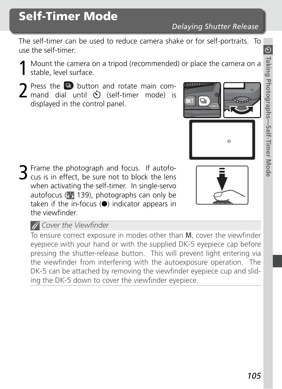 Self-timer mode | Nikon D70S User Manual | Page 115 / 219