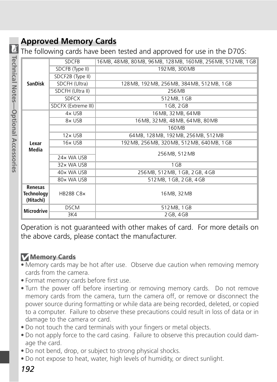 Nikon D70S User Manual | Page 202 / 219