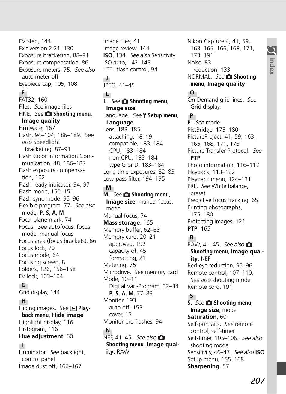 Nikon D70S User Manual | Page 217 / 219