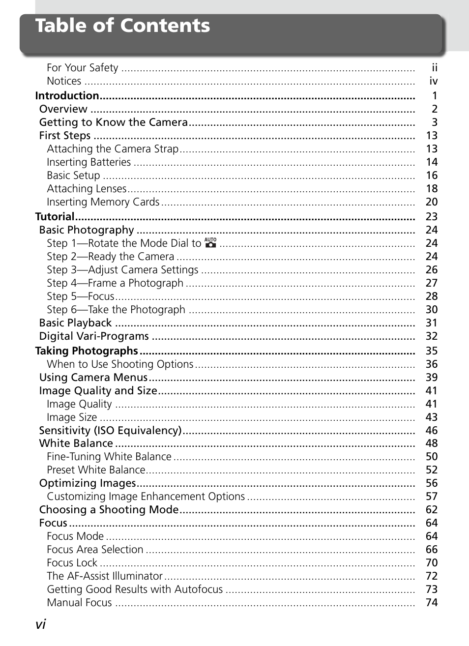 Nikon D70S User Manual | Page 8 / 219