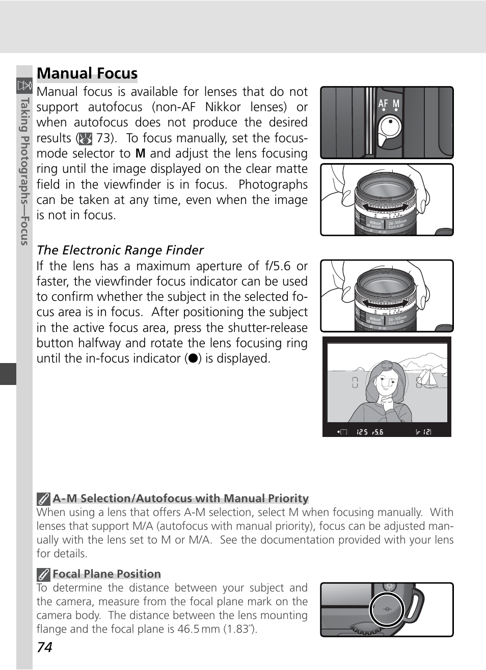 Manual focus | Nikon D70S User Manual | Page 84 / 219