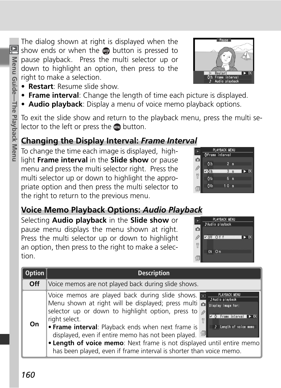 Changing the display interval: frame interval | Nikon D2Xs User Manual | Page 174 / 288