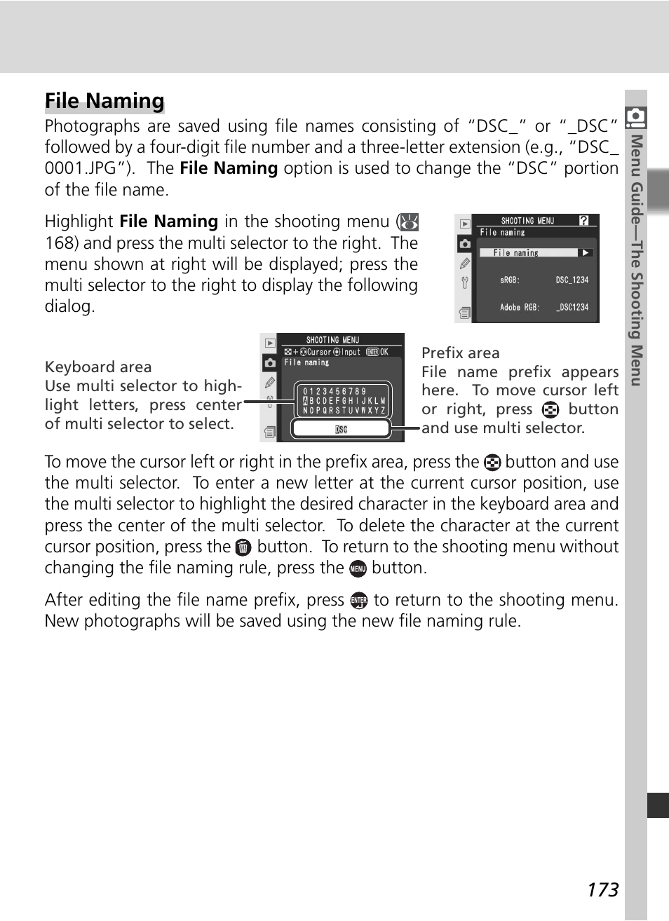 File naming | Nikon D2Xs User Manual | Page 187 / 288