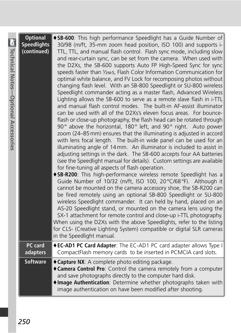 Nikon D2Xs User Manual | Page 264 / 288