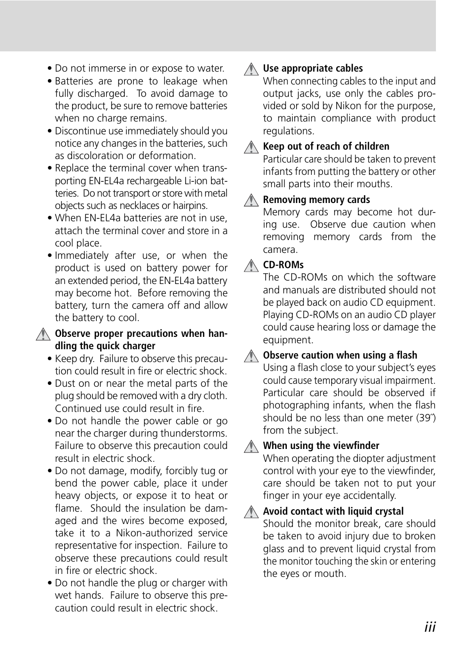 Nikon D2Xs User Manual | Page 5 / 288