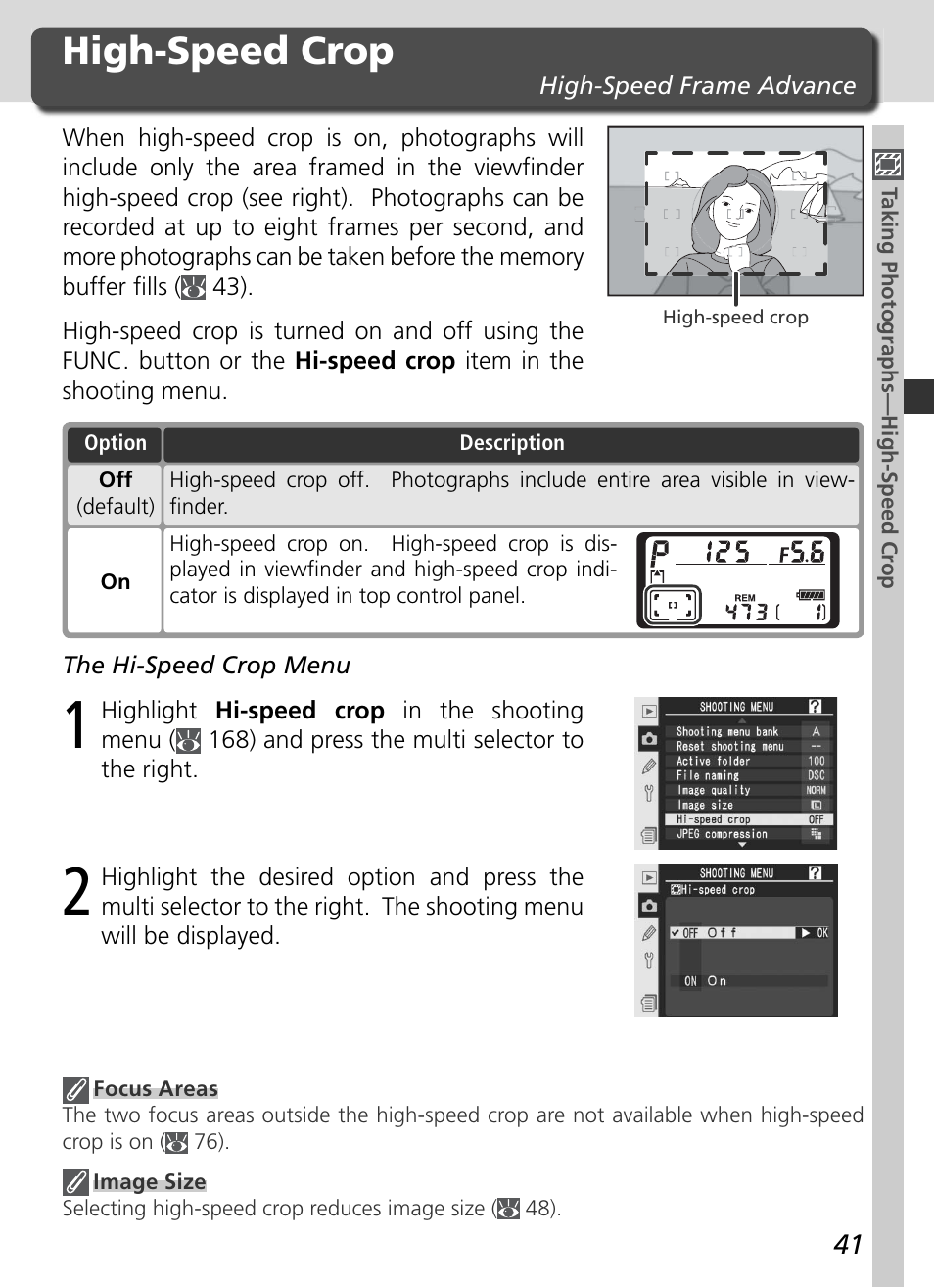 High-speed crop | Nikon D2Xs User Manual | Page 55 / 288