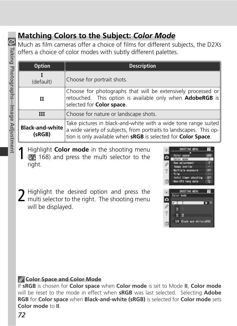 Nikon D2Xs User Manual | Page 86 / 288