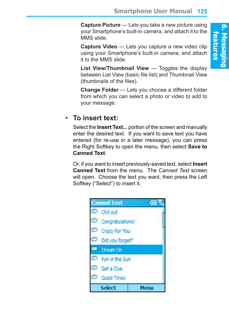 M es sa gi ng features, M es sa gin g features | Audiovox SMT5600 User Manual | Page 125 / 211