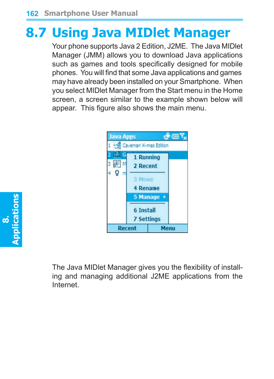 7 using java midlet manager | Audiovox SMT5600 User Manual | Page 162 / 211