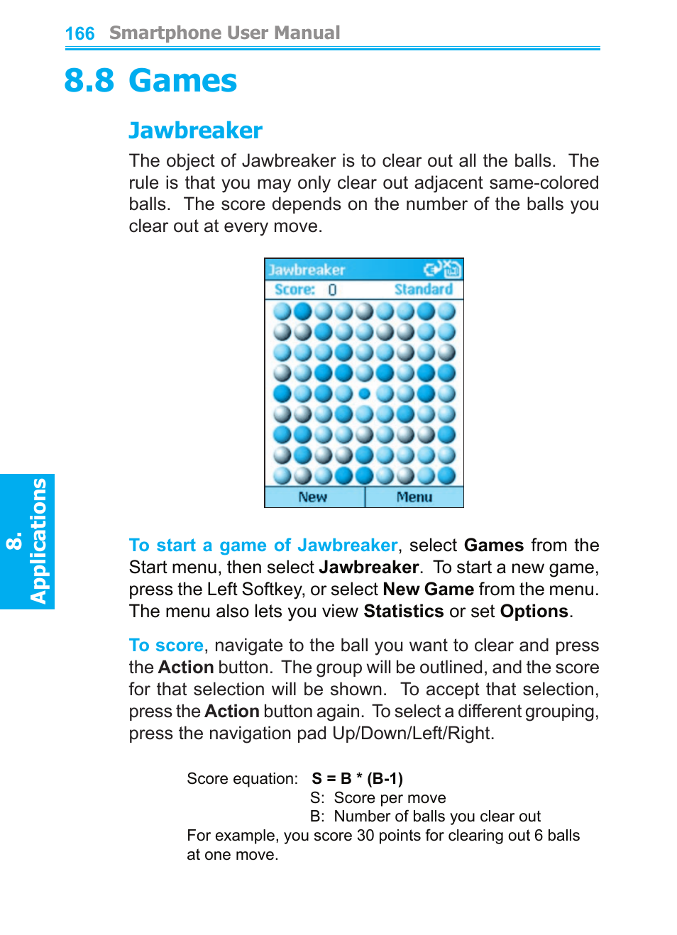 8 games, Jawbreaker | Audiovox SMT5600 User Manual | Page 166 / 211