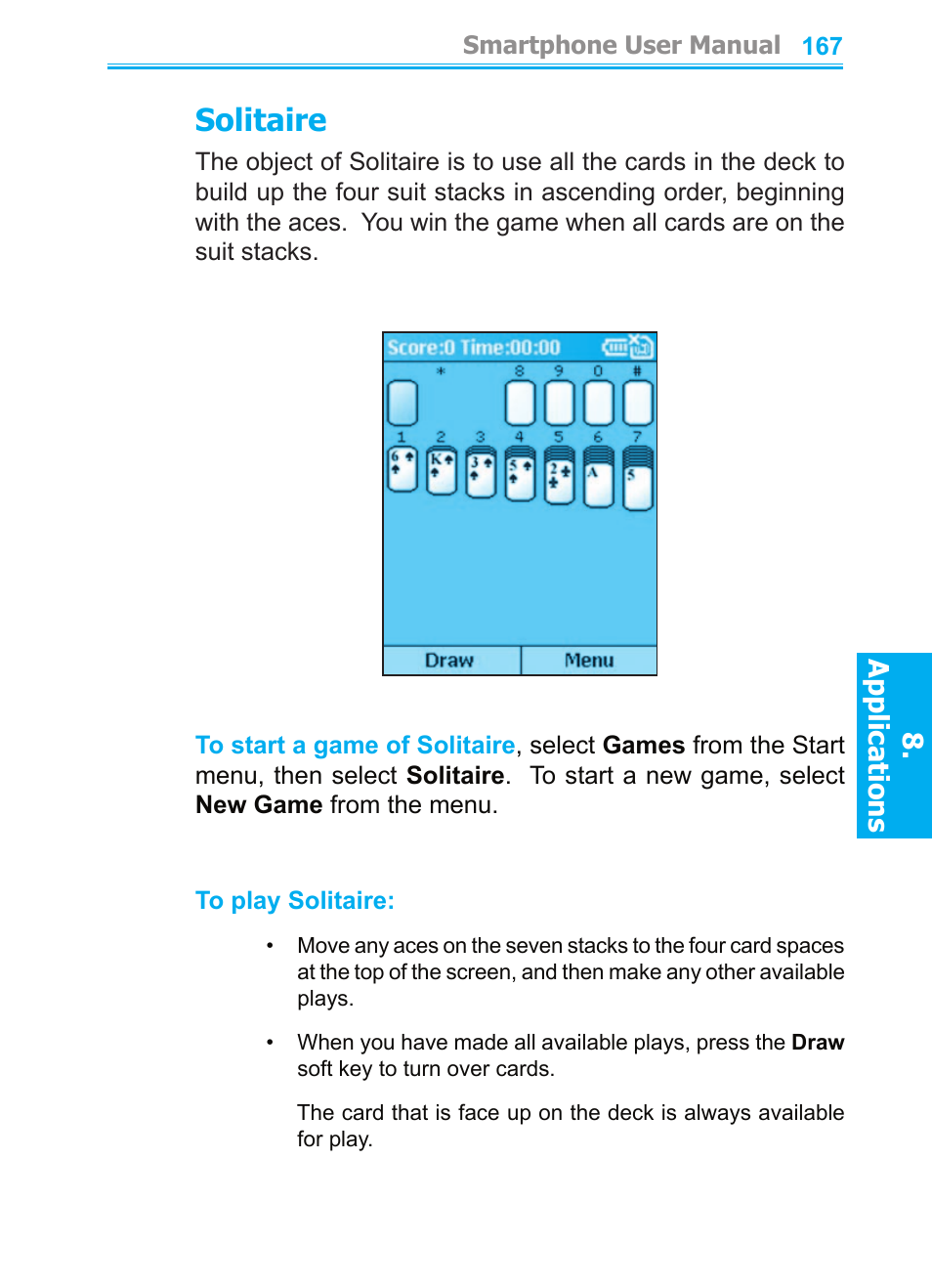 Solitaire | Audiovox SMT5600 User Manual | Page 167 / 211