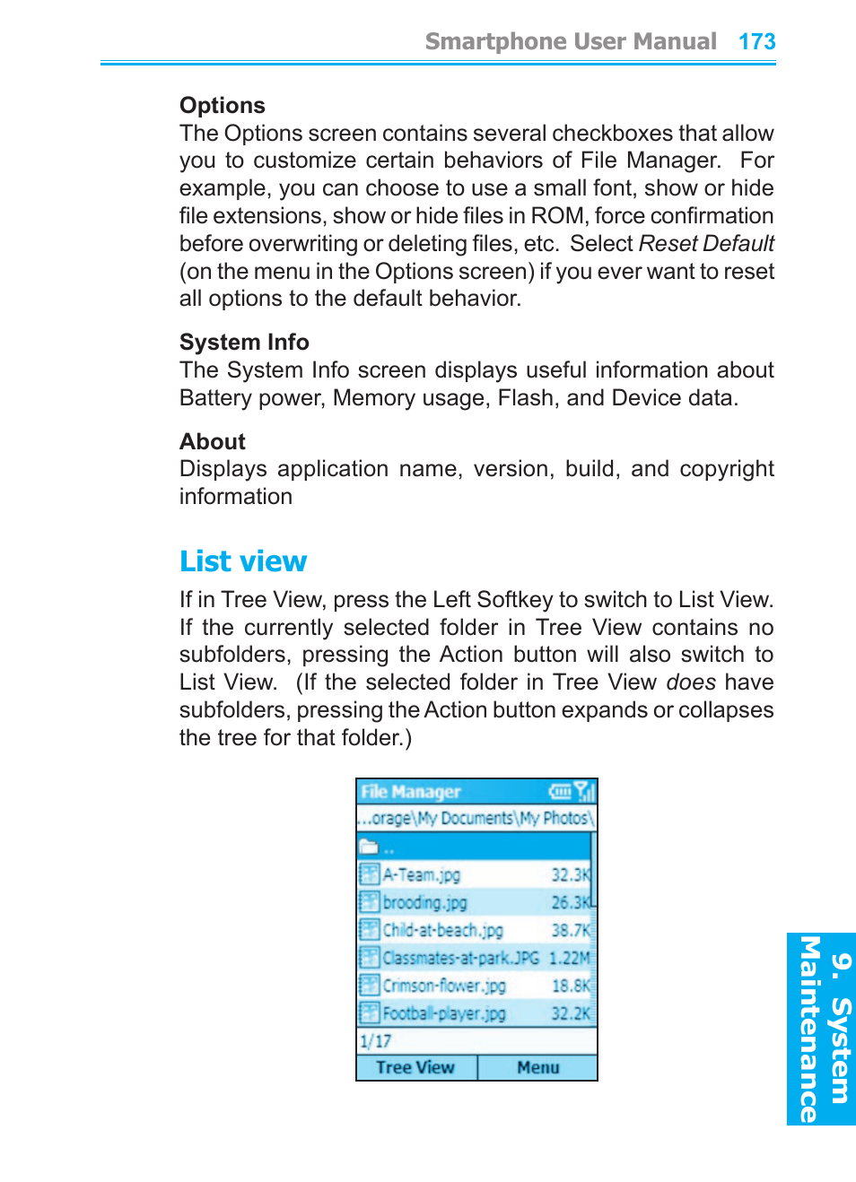 List view | Audiovox SMT5600 User Manual | Page 173 / 211