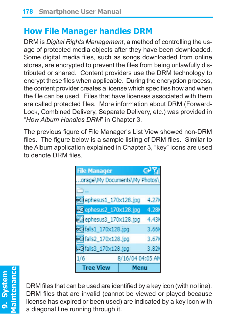 How file manager handles drm | Audiovox SMT5600 User Manual | Page 178 / 211