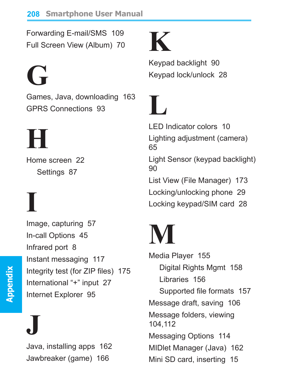 Audiovox SMT5600 User Manual | Page 208 / 211