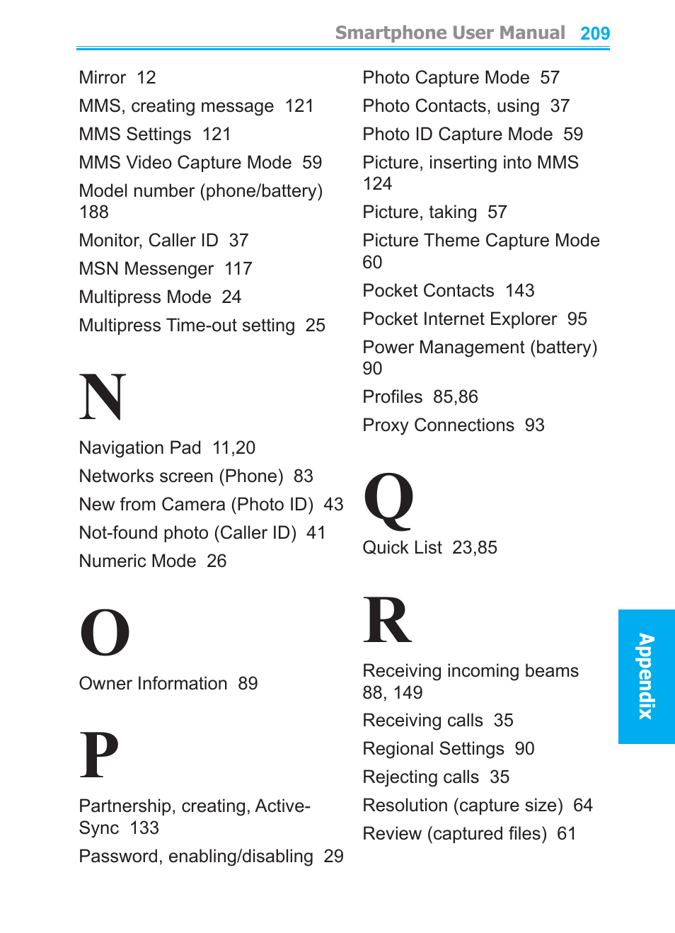 Audiovox SMT5600 User Manual | Page 209 / 211