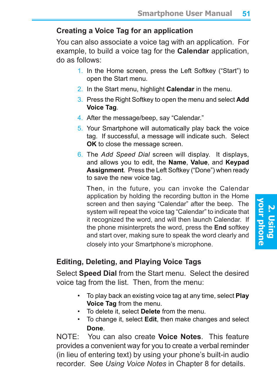 Using your phone | Audiovox SMT5600 User Manual | Page 51 / 211