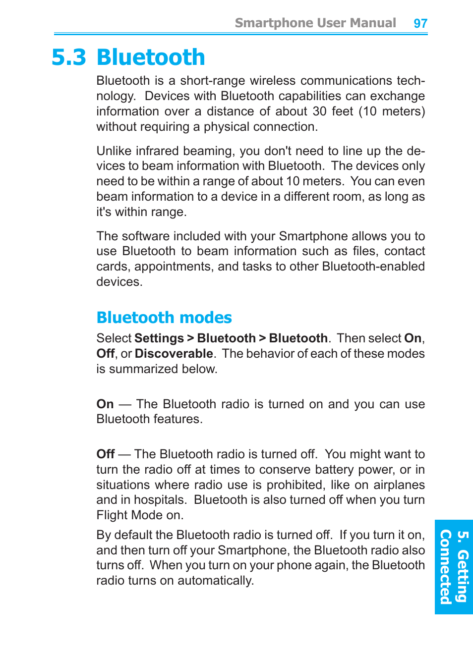 3 bluetooth, Bluetooth modes | Audiovox SMT5600 User Manual | Page 97 / 211