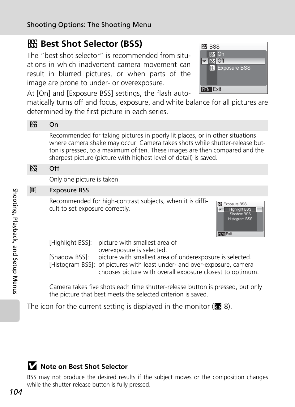 Abest shot selector (bss) | Nikon S7c User Manual | Page 118 / 200