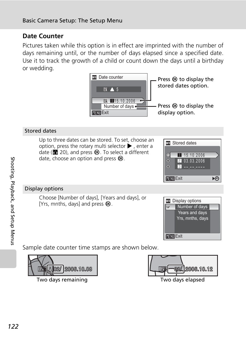 Date counter | Nikon S7c User Manual | Page 136 / 200