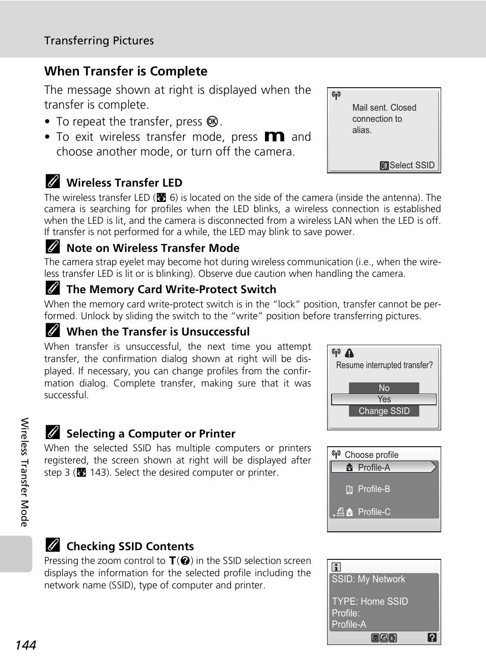 When transfer is complete | Nikon S7c User Manual | Page 158 / 200