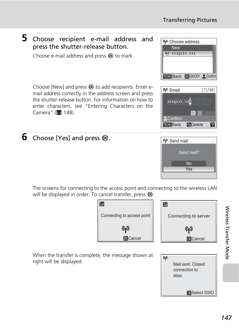 Choose [yes] and press d | Nikon S7c User Manual | Page 161 / 200