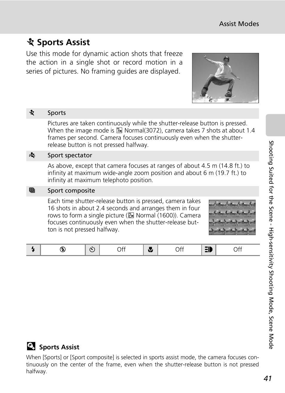 Psports assist | Nikon S7c User Manual | Page 55 / 200