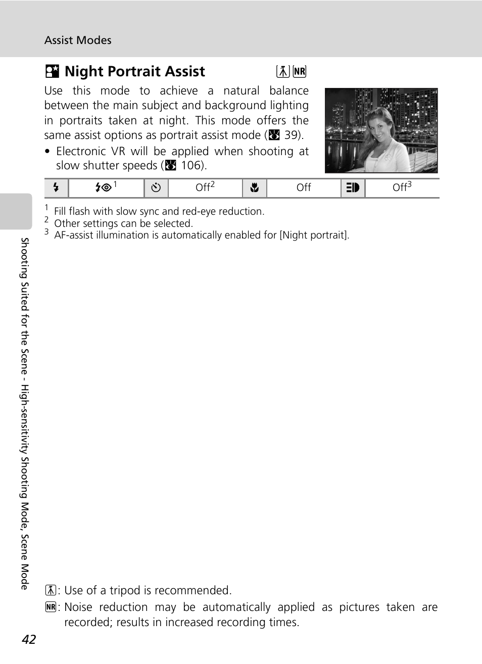 Dnight portrait assist | Nikon S7c User Manual | Page 56 / 200