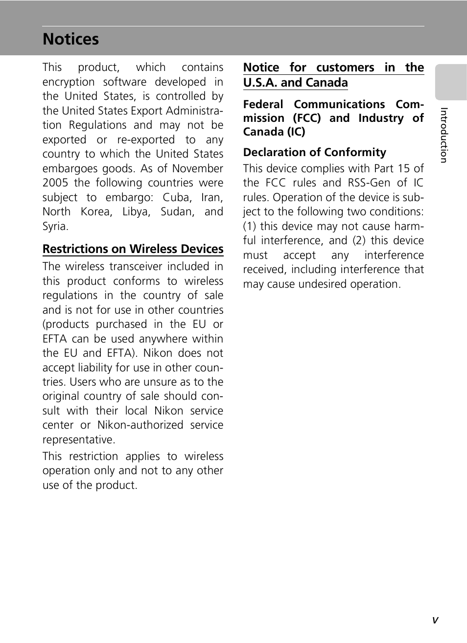 Notices | Nikon S7c User Manual | Page 7 / 200