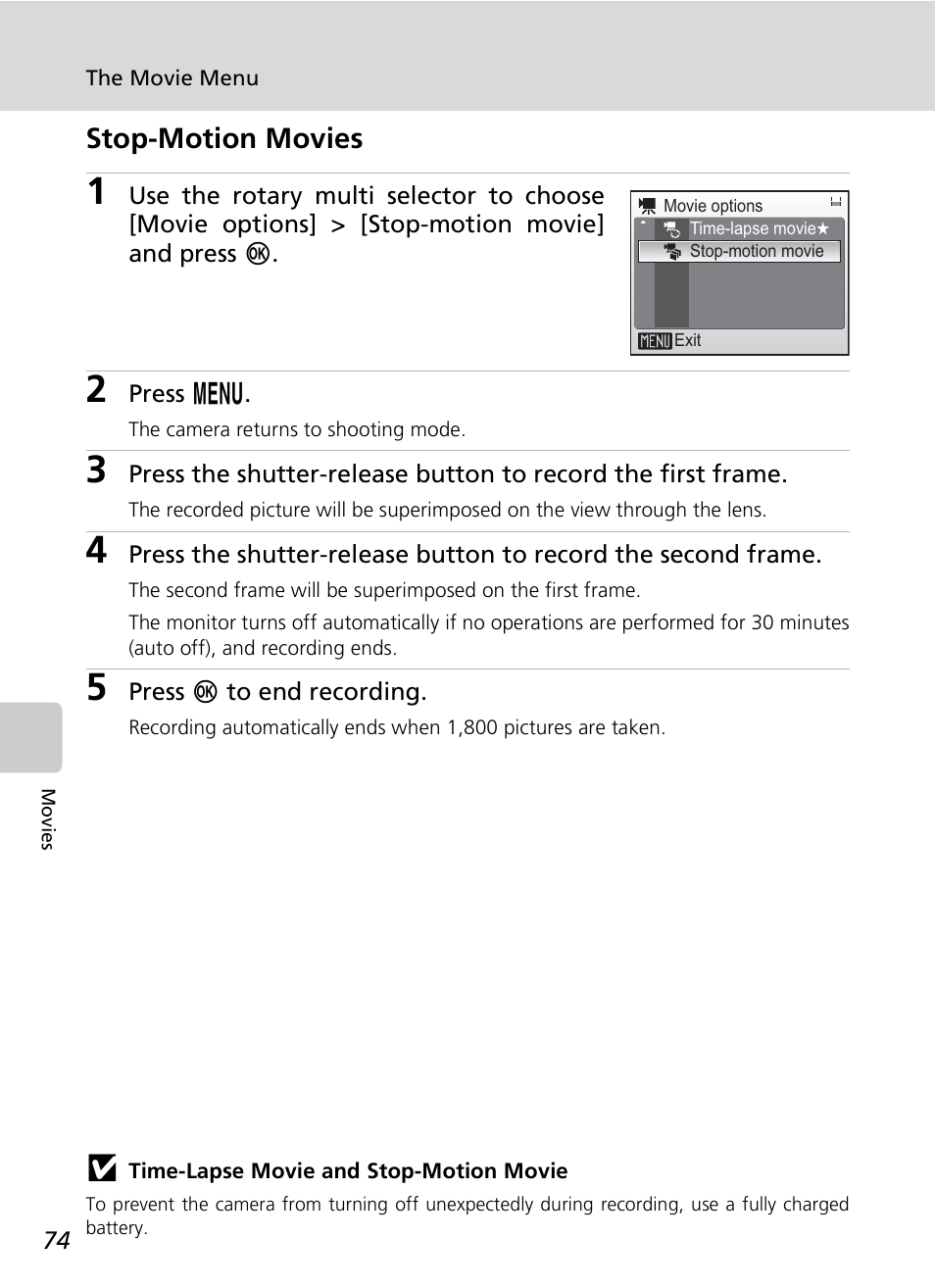 Stop-motion movies | Nikon S7c User Manual | Page 88 / 200
