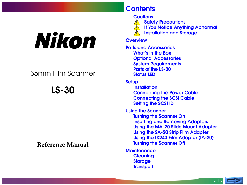 Nikon LS-30 - Coolscan III User Manual | 49 pages