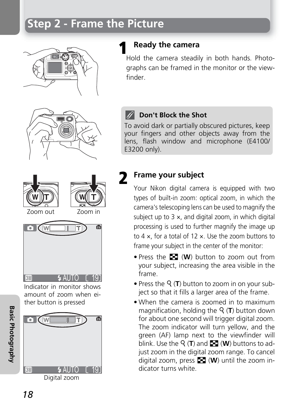 Step 2 - frame the picture | Nikon 2200 - 3200 - 4100 User Manual | Page 28 / 120