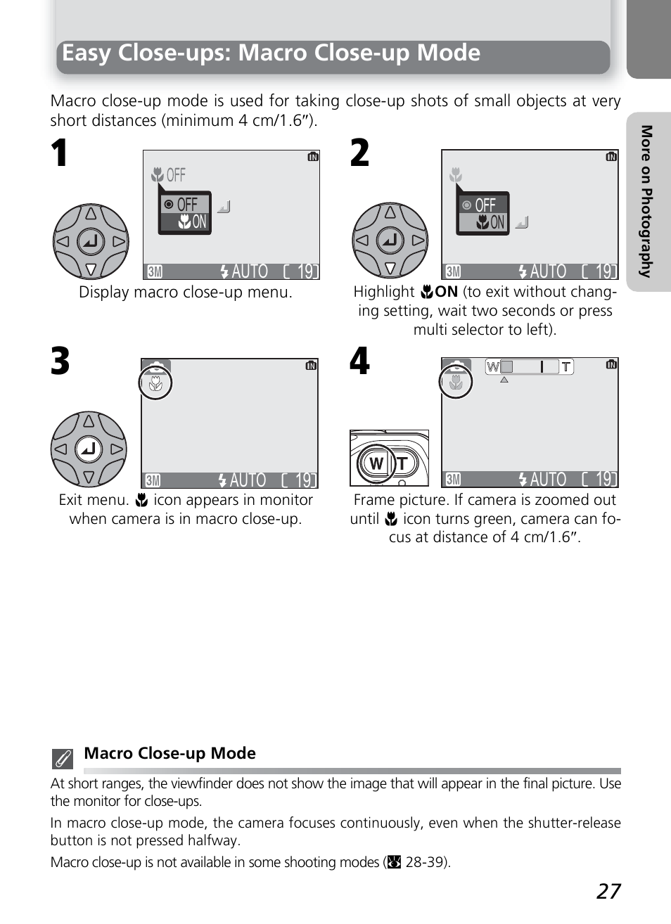 Easy close-ups: macro close-up mode | Nikon 2200 - 3200 - 4100 User Manual | Page 37 / 120