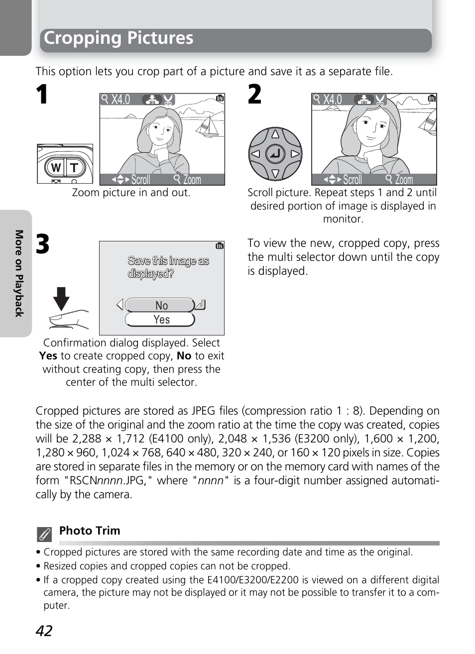 Cropping pictures | Nikon 2200 - 3200 - 4100 User Manual | Page 52 / 120