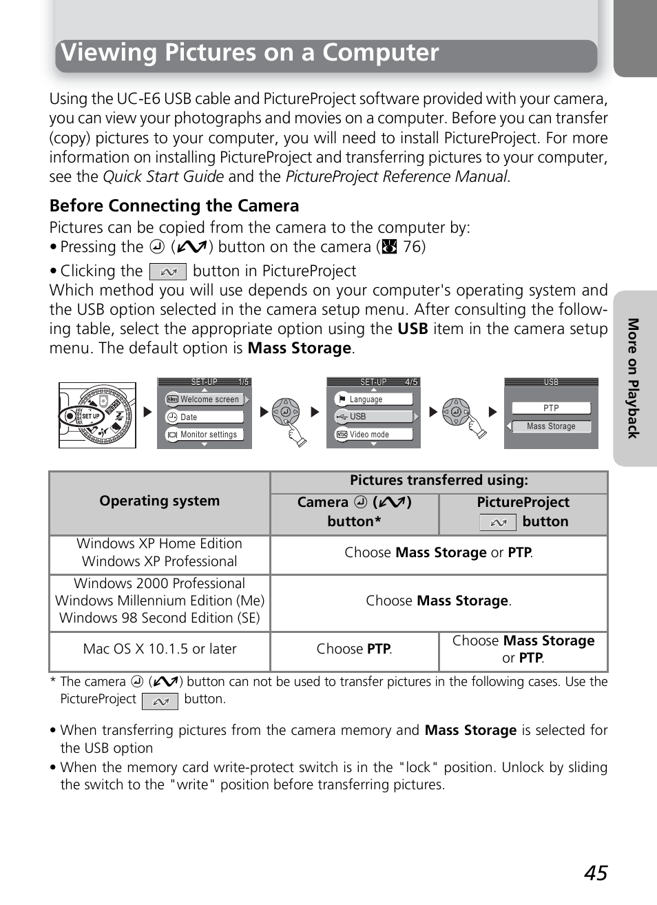 Viewing pictures on a computer, Before connecting the camera | Nikon 2200 - 3200 - 4100 User Manual | Page 55 / 120