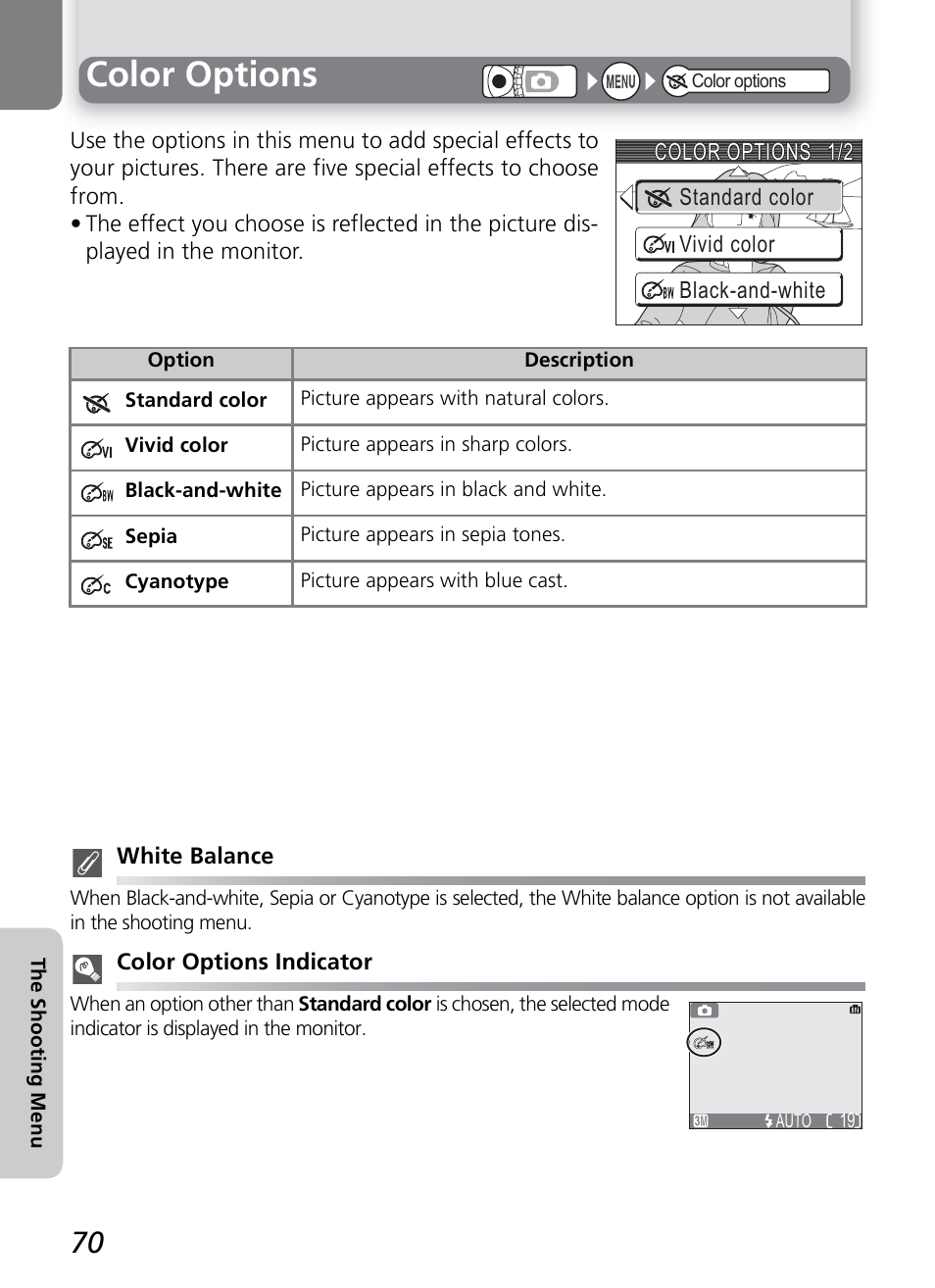 Color options | Nikon 2200 - 3200 - 4100 User Manual | Page 80 / 120