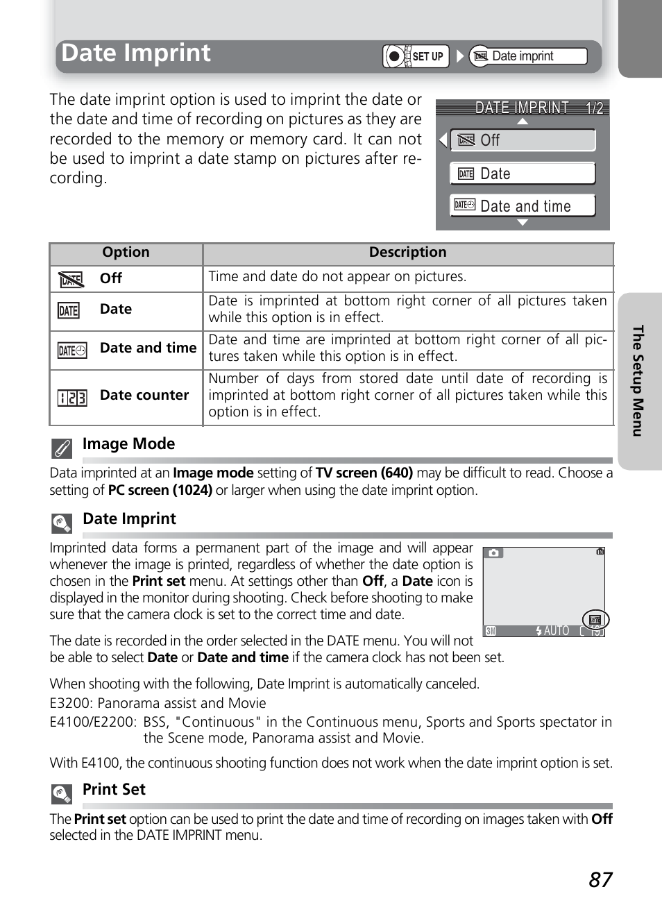 Date imprint | Nikon 2200 - 3200 - 4100 User Manual | Page 97 / 120