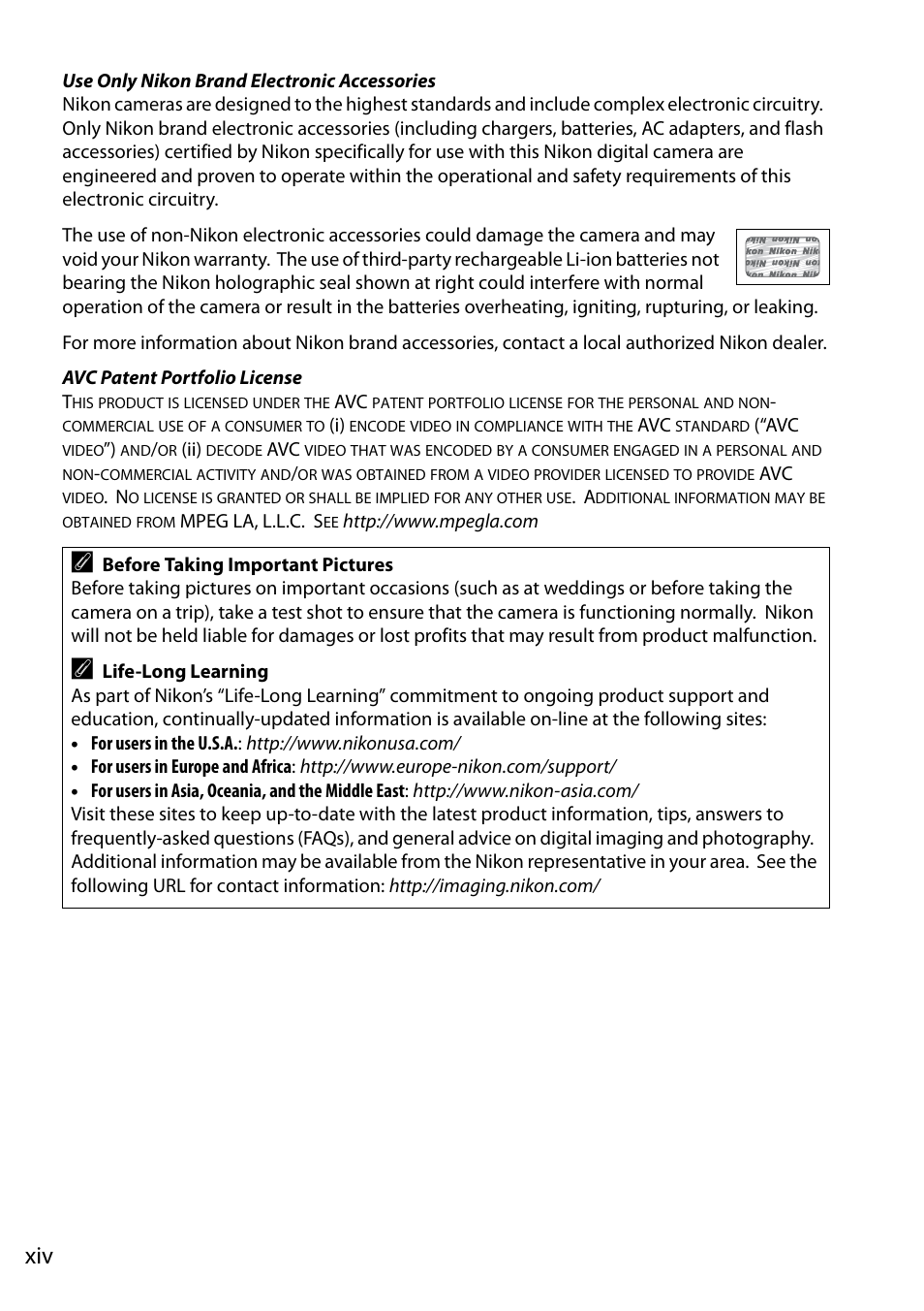 Nikon D3100 User Manual | Page 16 / 224