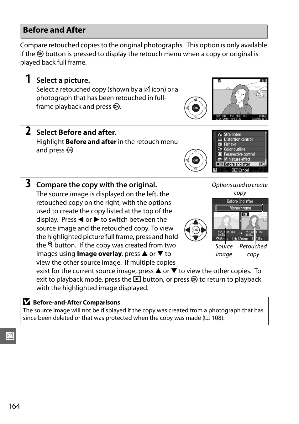 Before and after | Nikon D3100 User Manual | Page 180 / 224